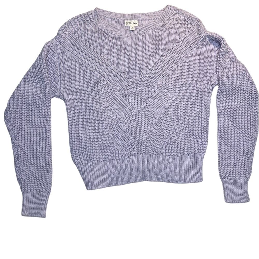 Lavender "The Drop" chunky oversized crop knit sweater size small